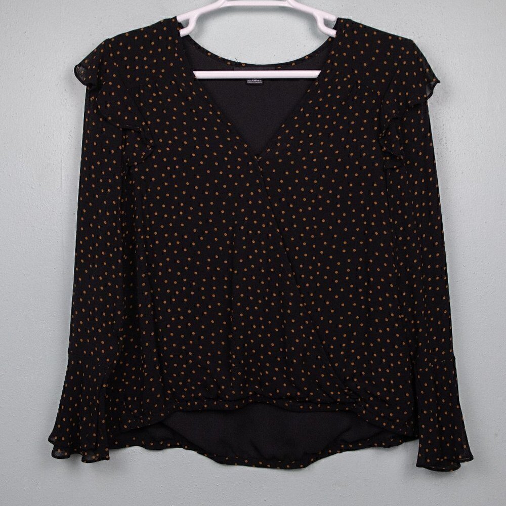 Sanctuary Cori polka dot faux wrap top-XXL